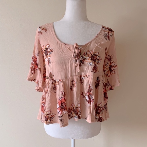 LF cropped floral blouse size S NWT - Picture 1 of 14